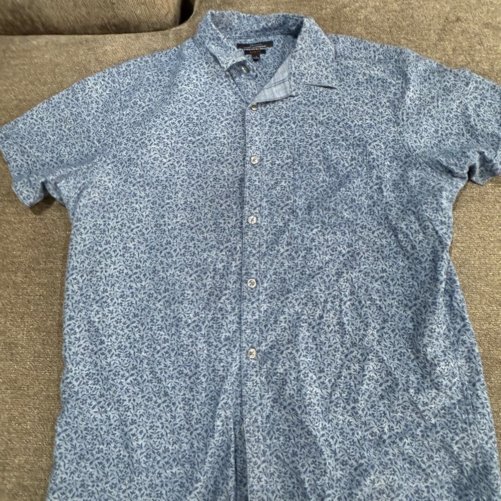 Marc Anthony Blue Casual Button Down Shirt